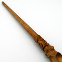 15.5" Flamel Hand Carved Almond Wood Magic Wand