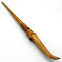 15.5" Flamel Hand Carved Almond Wood Magic Wand