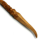 15.5" Flamel Hand Carved Almond Wood Magic Wand