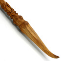 15.5" Flamel Hand Carved Almond Wood Magic Wand