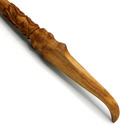 15.5" Flamel Hand Carved Almond Wood Magic Wand