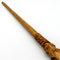 15.5" Flamel Hand Carved Almond Wood Magic Wand