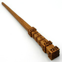 15" Spielman Hand Carved Mahogany Wood Magic Wand