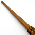 15" Spielman Hand Carved Mahogany Wood Magic Wand