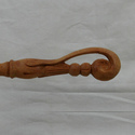 16" DeLacour Hand Carved Mahogany Wood Magic Wand