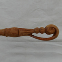 16" DeLacour Hand Carved Mahogany Wood Magic Wand