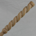 16" Twists Hand Turned and Carved Mahoe Wood Magic