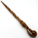 16" DeLacour Hand Carved Mahogany Wood Magic Wand