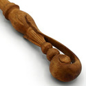 16" DeLacour Hand Carved Mahogany Wood Magic Wand