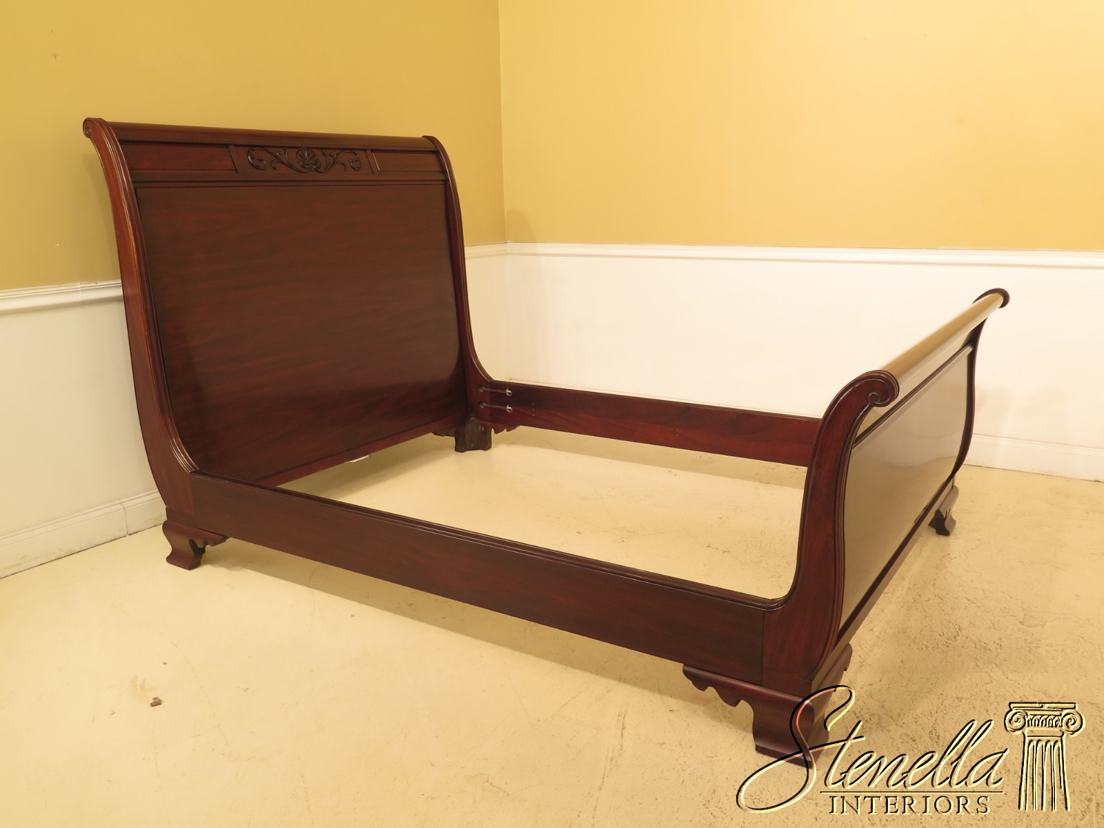 46400EC: HENKEL HARRIS Queen Size Mahogany model #179 Sleigh Bed | eBay