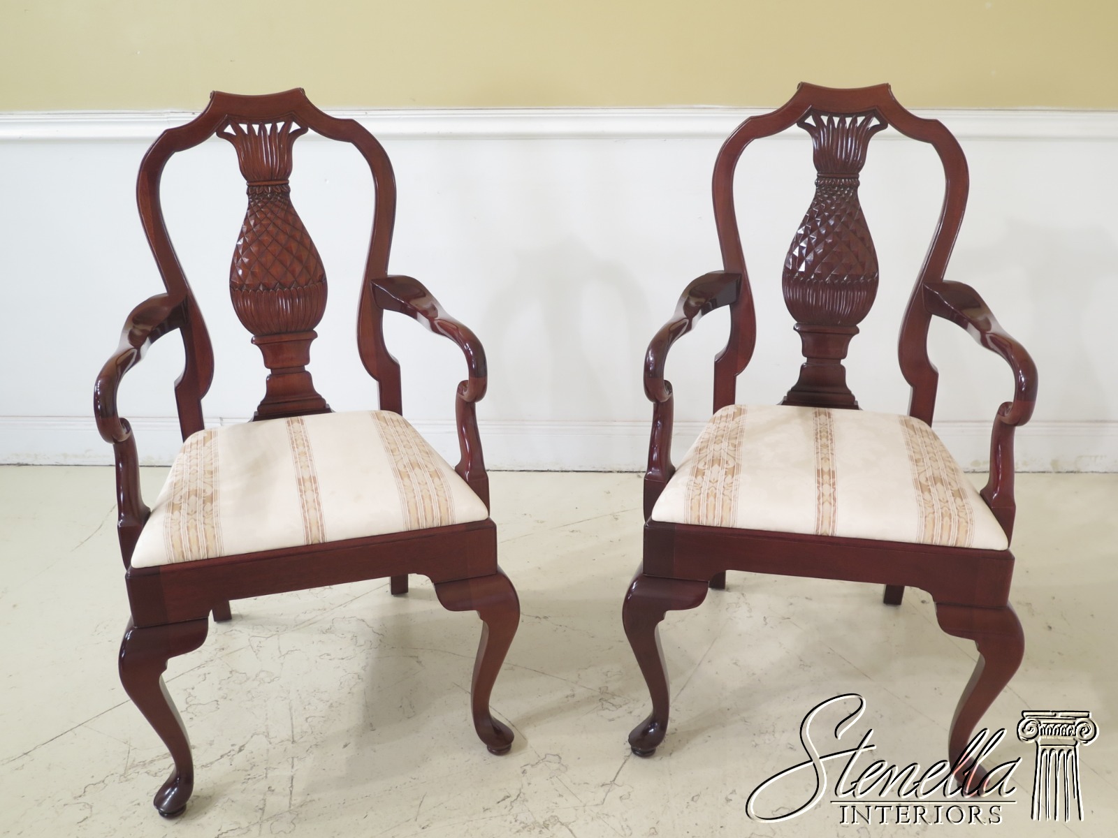 L48622EC: Set Of 6 KINDEL Pineapple Back Mahogany Dining ...