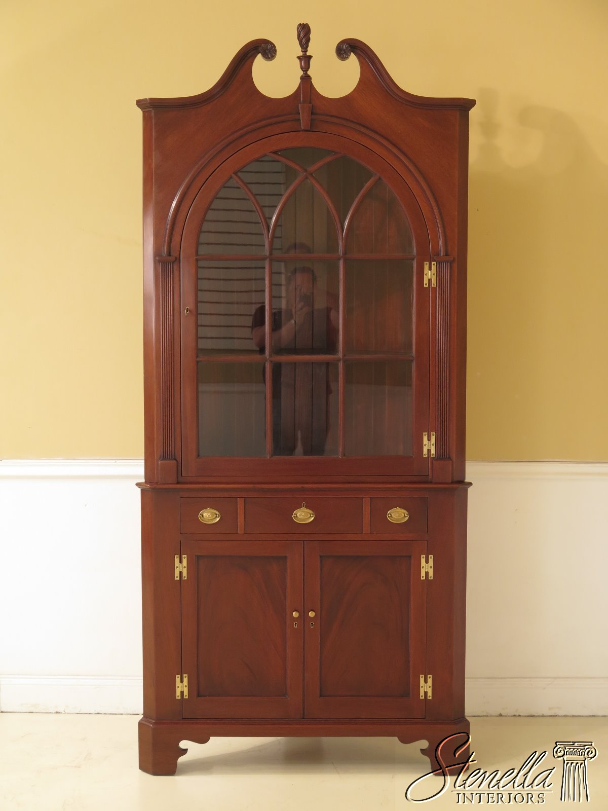 46811ec John Bair Custom Made Mahogany Corner China Cabinet Ebay