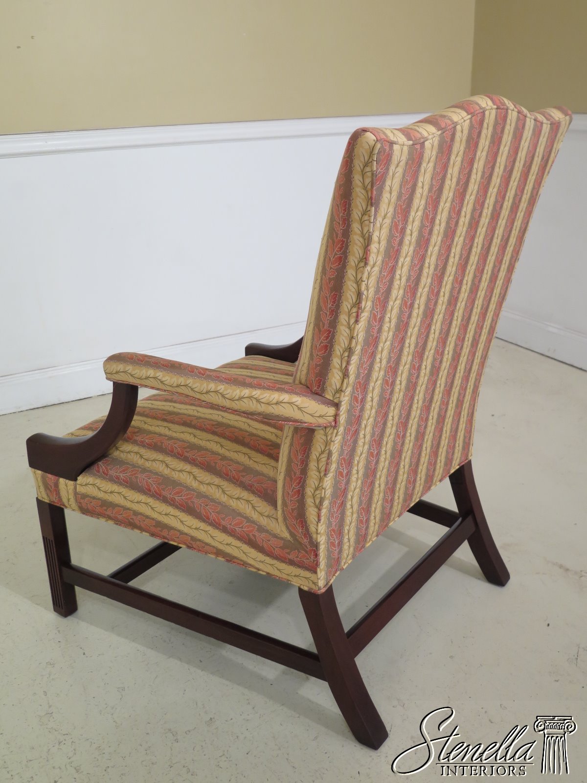 46919EC:SOUTHWOOD Mahogany Upholstered Library Chair | eBay