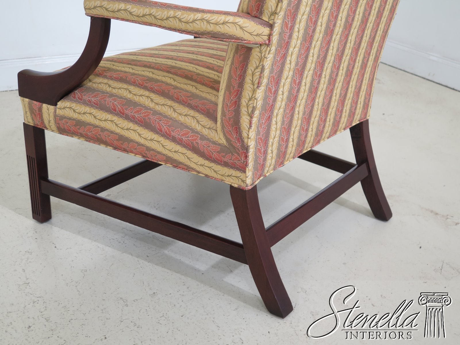 46919EC:SOUTHWOOD Mahogany Upholstered Library Chair | eBay