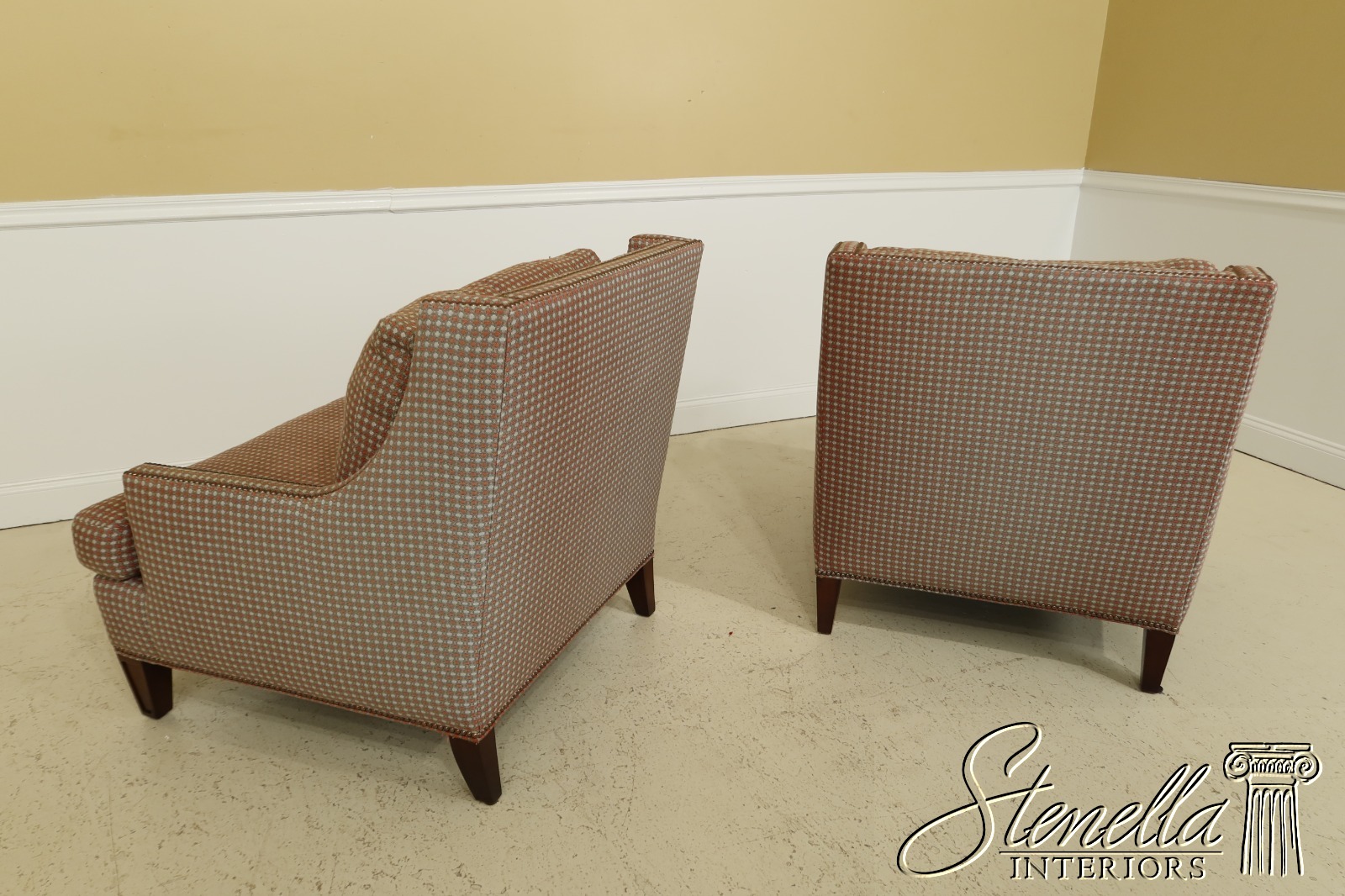 48990EC: Pair SHERRILL Modern Design Upholstered Living Room Chairs | eBay