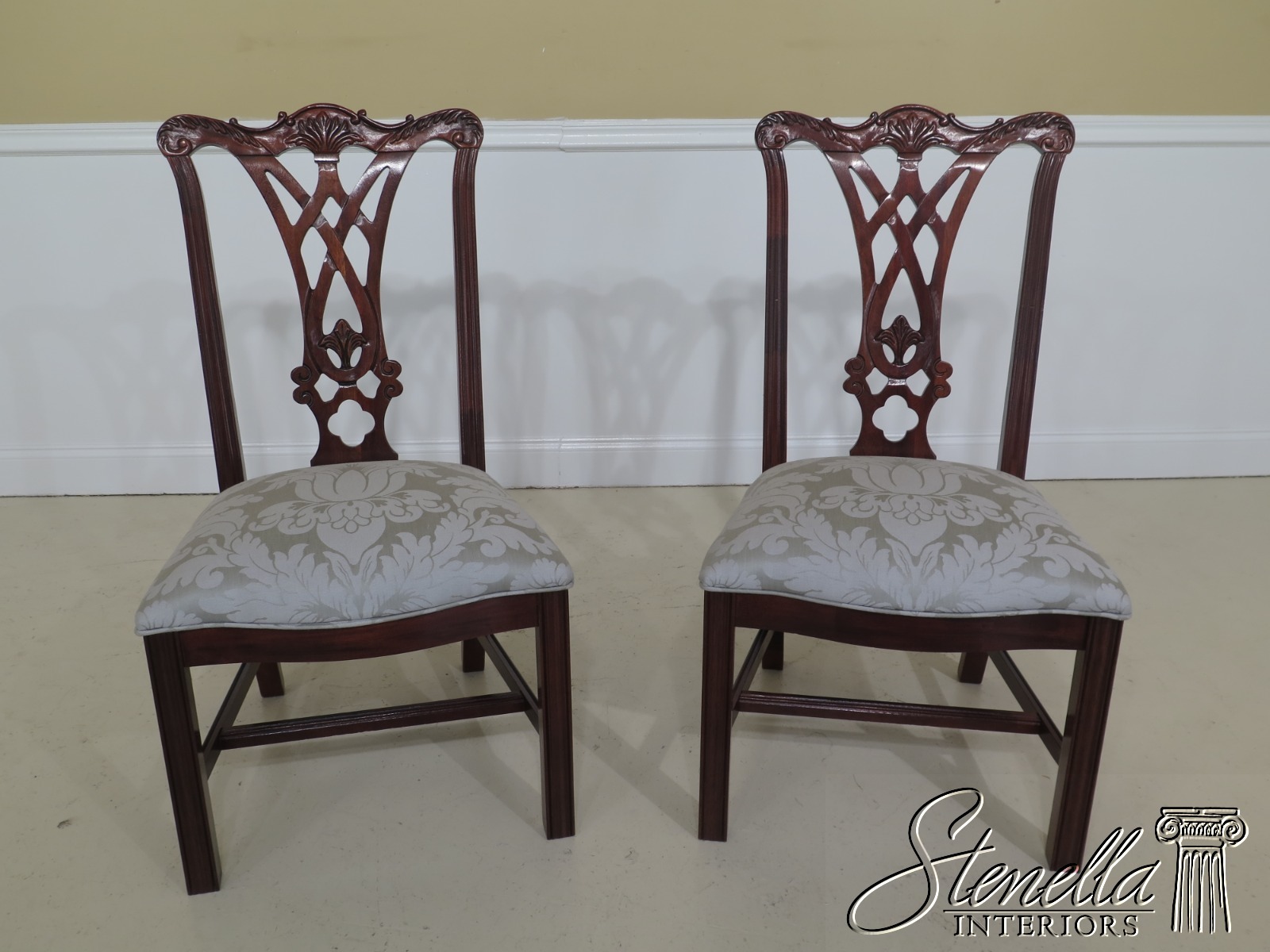 L48694EC: Set Of 6 THOMASVILLE Chippendale Style Mahogany Dining Room