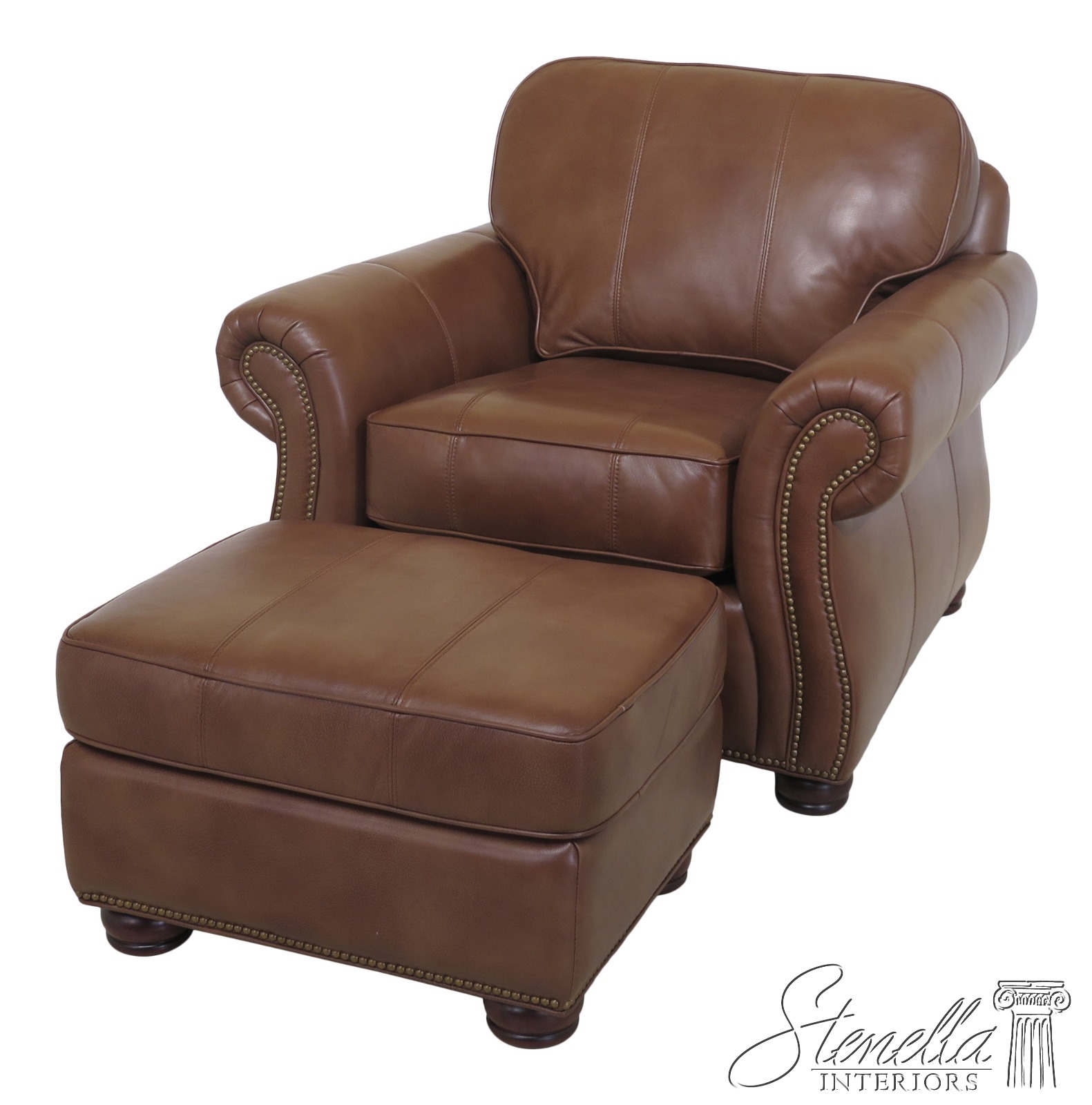 details about l48794ec maitland smith 179 calvert leather chair  ottoman   new