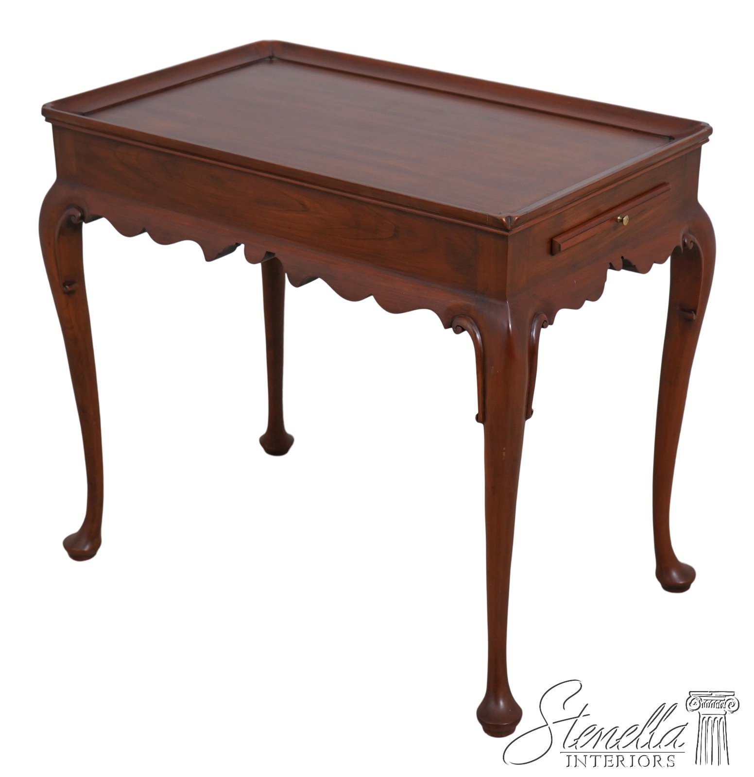 60472EC HENKEL HARRIS Queen Anne Cherry Tea Table, Stenella Antiques