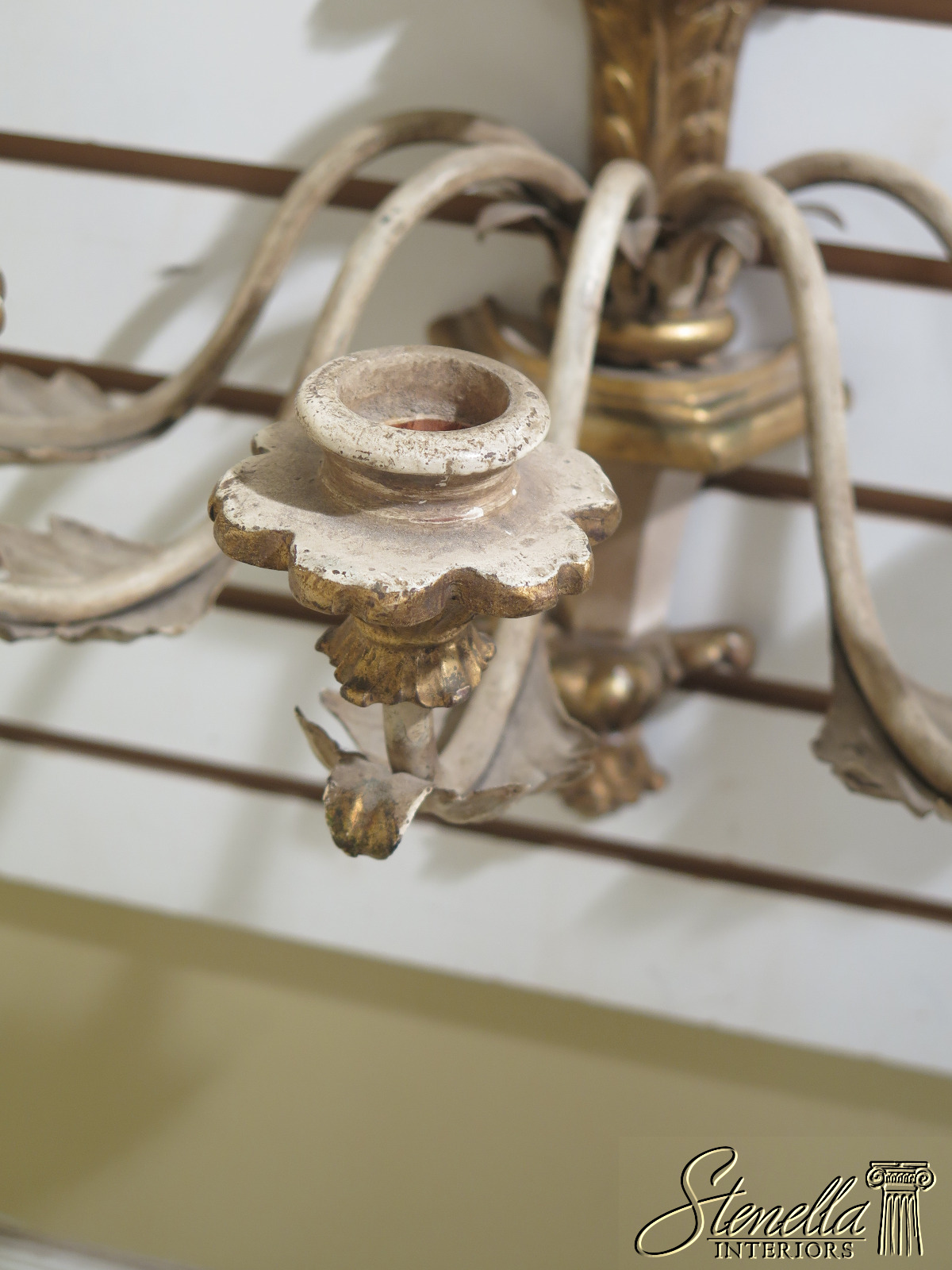 F47512EC Pair Italian Decorated Metal Candle Wall Sconces eBay