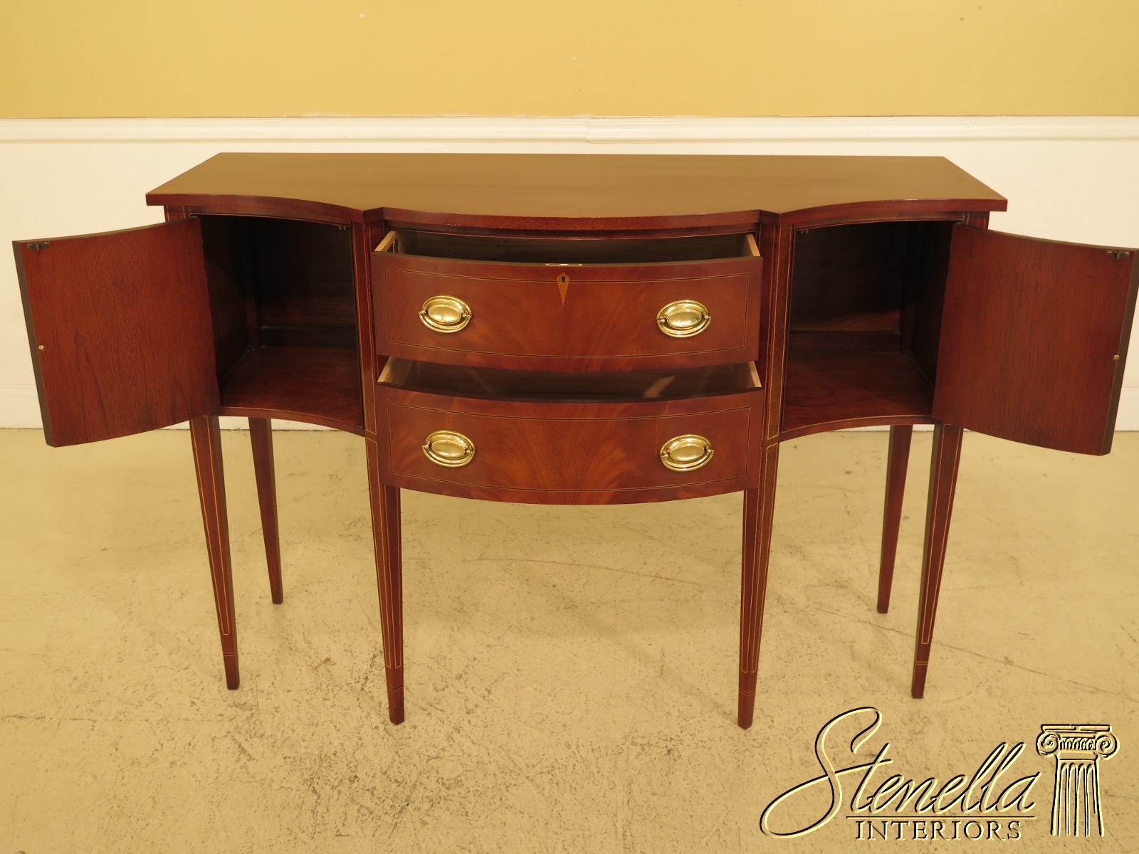 29989EC HICKORY CHAIR CO. Federal Inlaid Mahogany Sideboard eBay