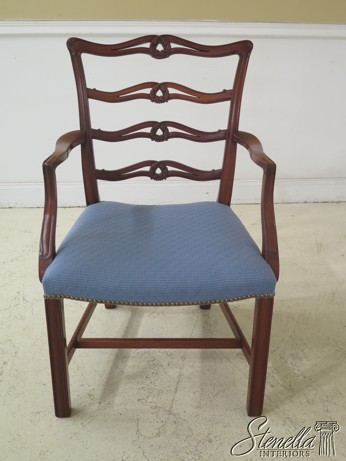 L47539EC Set Of 8 Ribbon Back Chippendale Mahogany Dining Chairs eBay