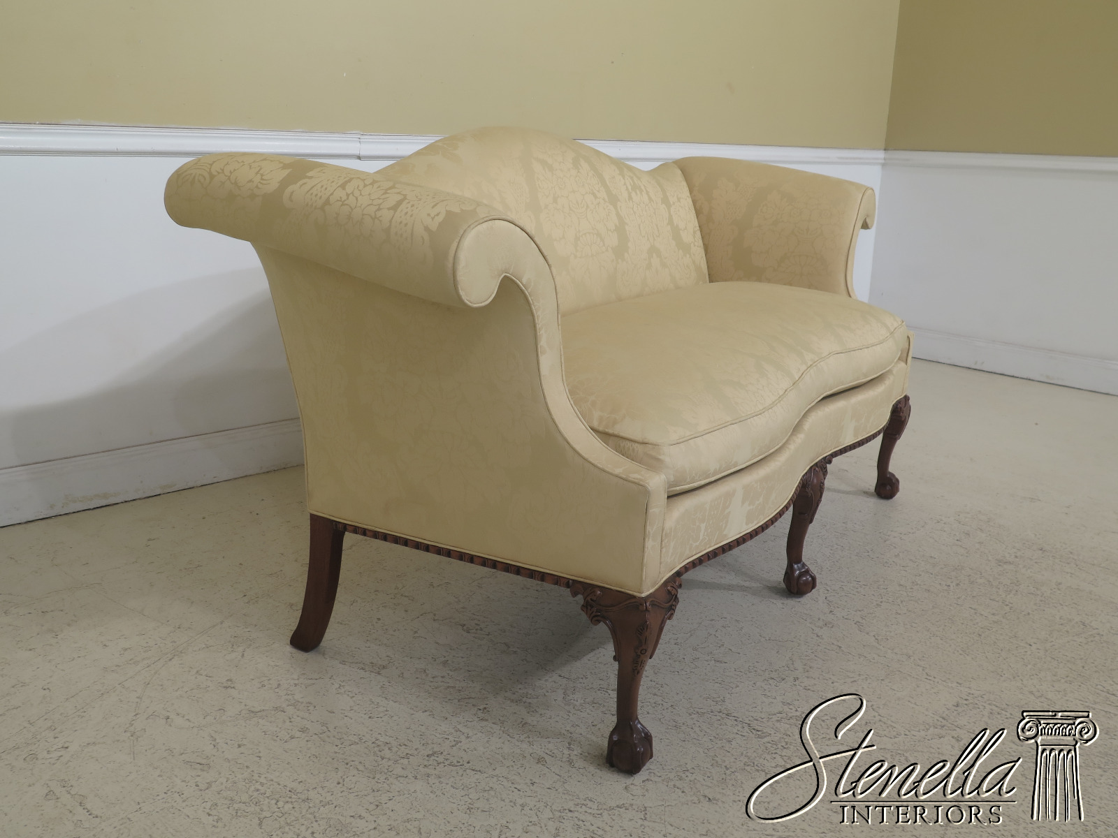 47375EC: SOUTHWOOD Ball & Claw Mahogany Camelback Sofa | eBay