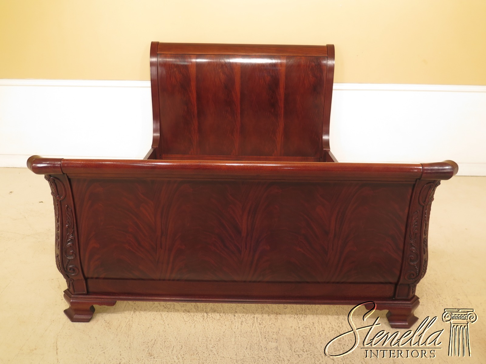 47185EC HICKORY CHAIR CO. Queen Size Mahogany Sleigh Bed eBay