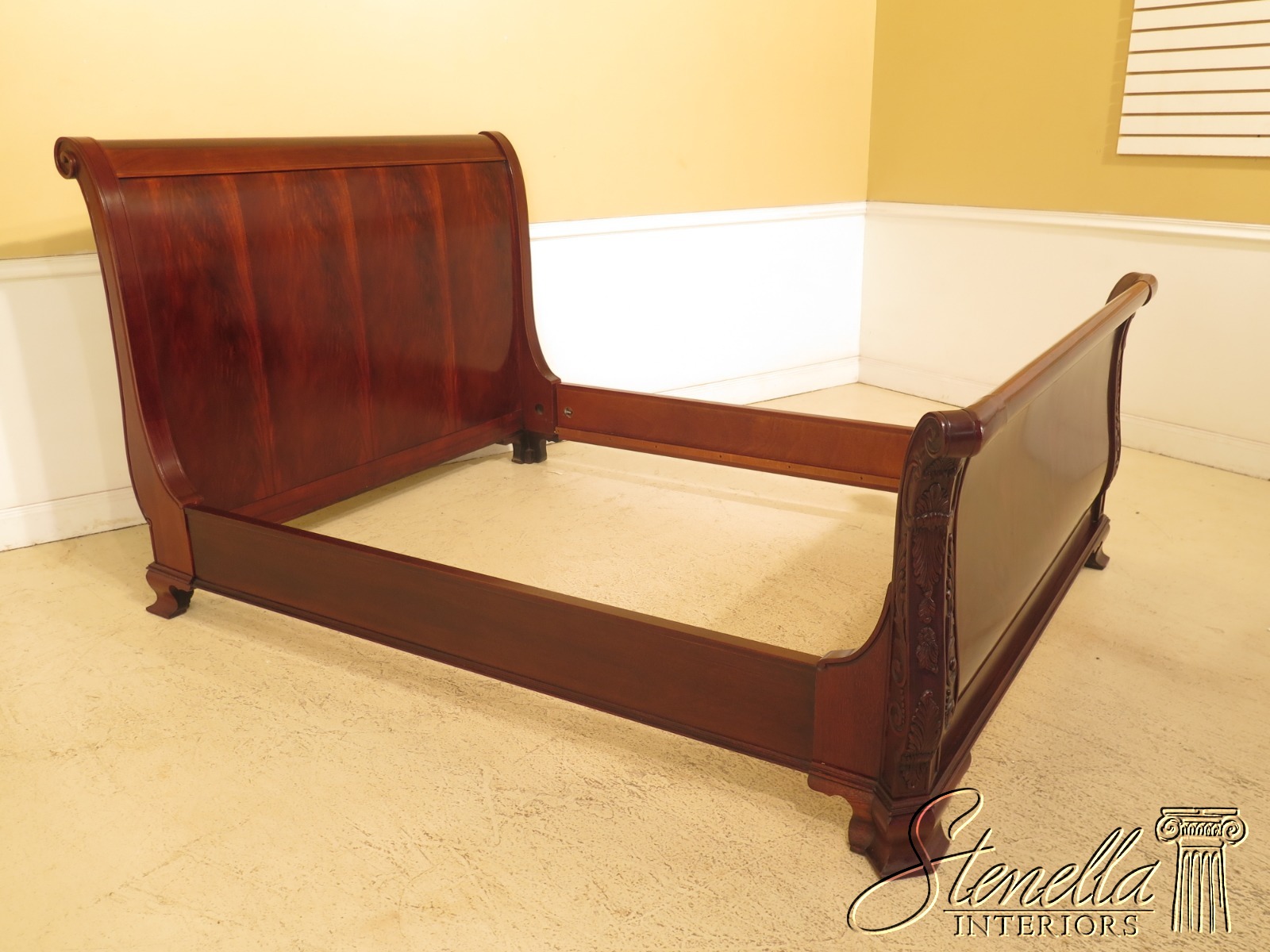 47185EC HICKORY CHAIR CO. Queen Size Mahogany Sleigh Bed eBay
