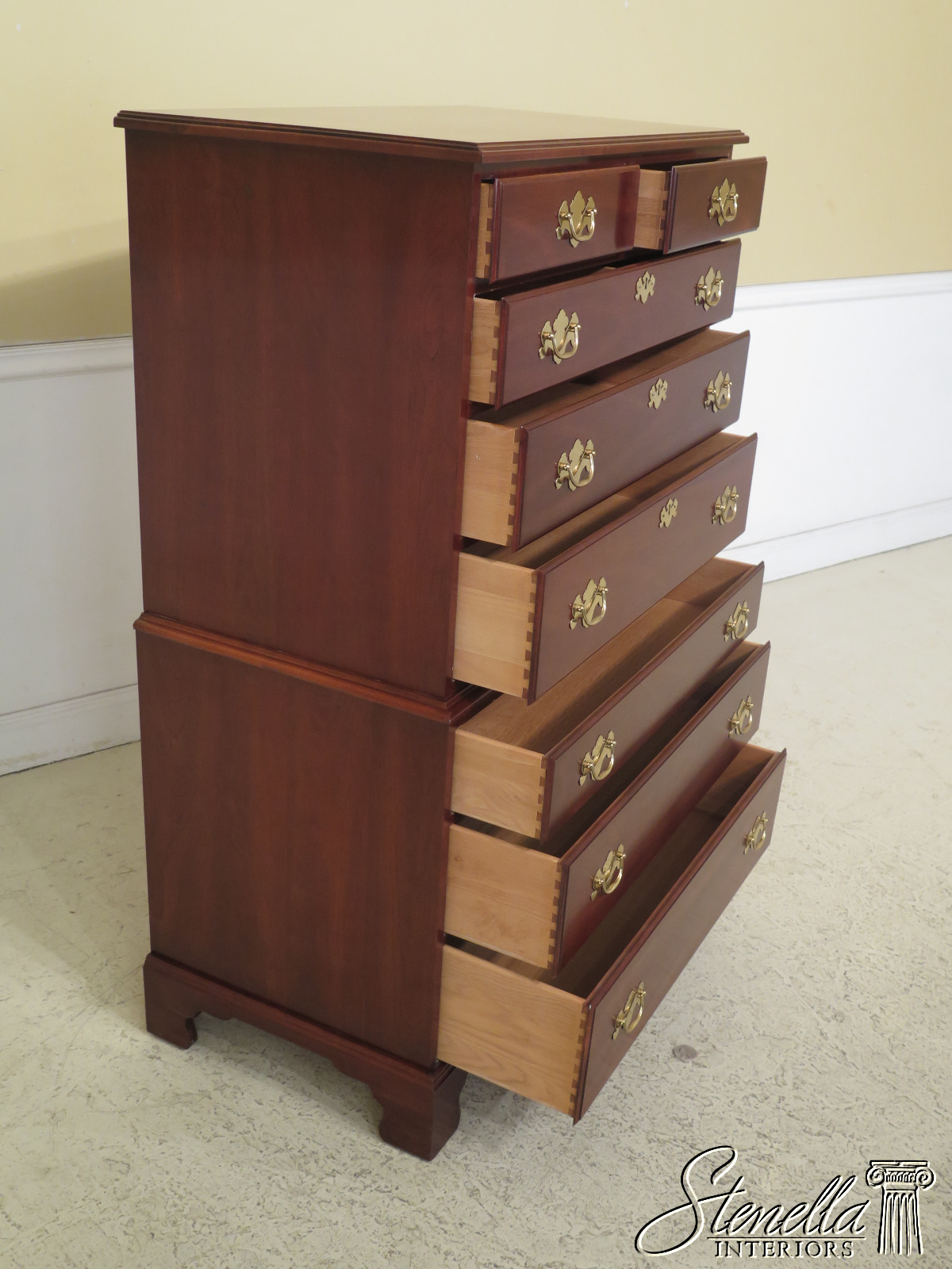 47081EC FANCHER Solid Cherry 2 Over 6 Drawer Cherry Chest Of Drawers