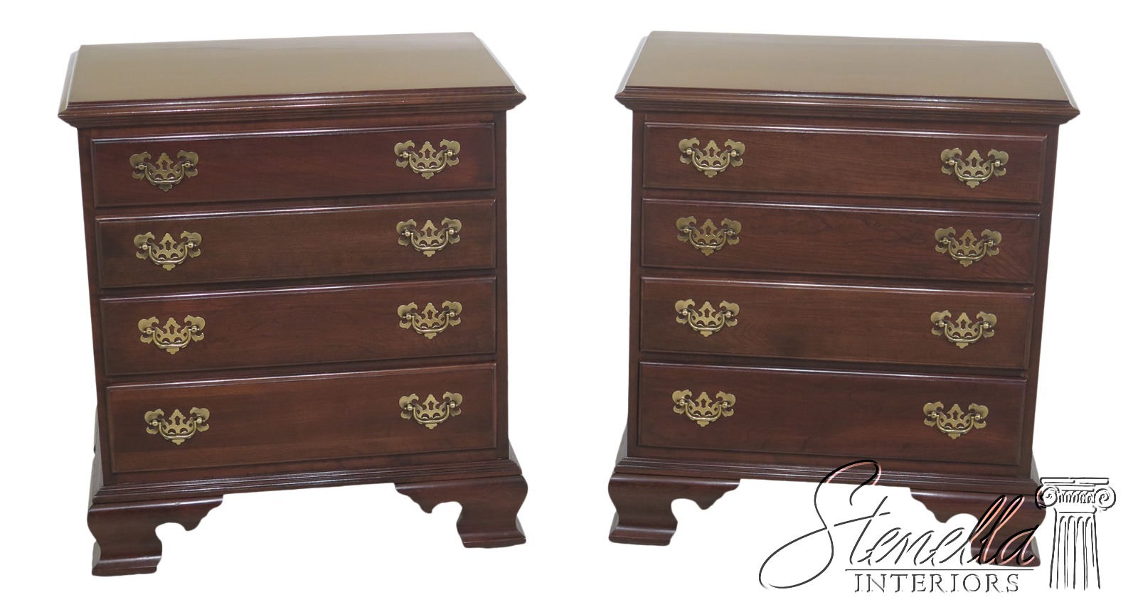 48363EC: Pair ETHAN ALLEN Georgian Court Cherry 4 Drawer ...