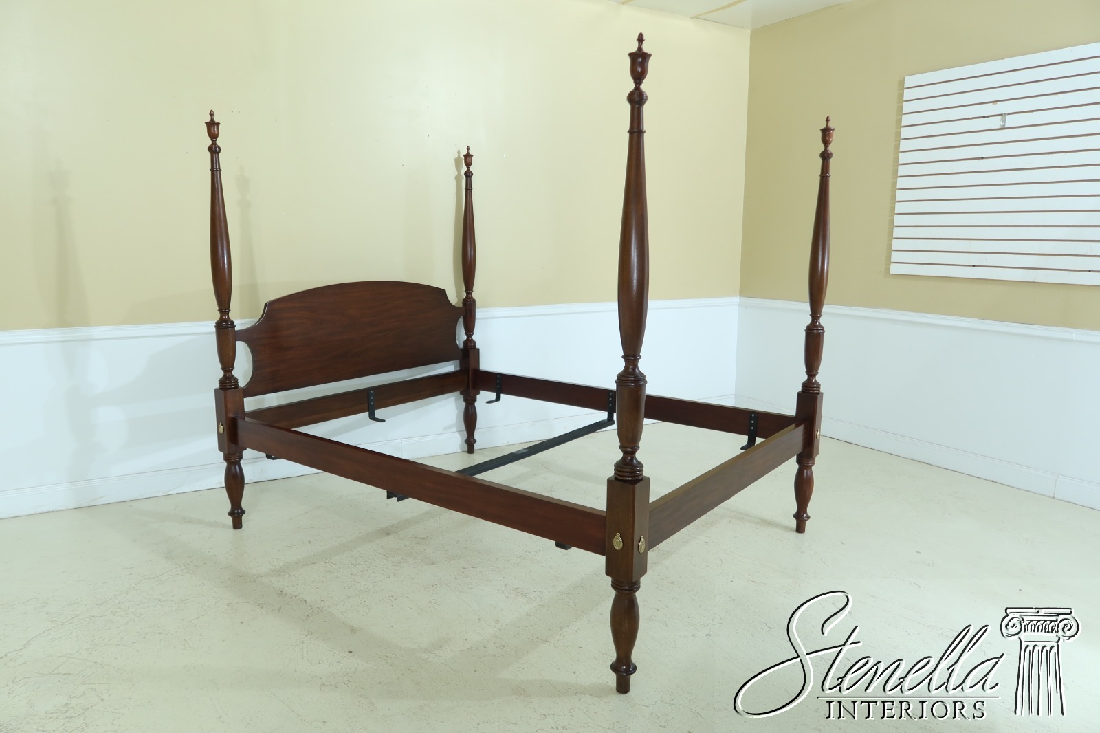 50220EC: HENKEL HARRIS Queen Size Mahogany Poster Bed | eBay