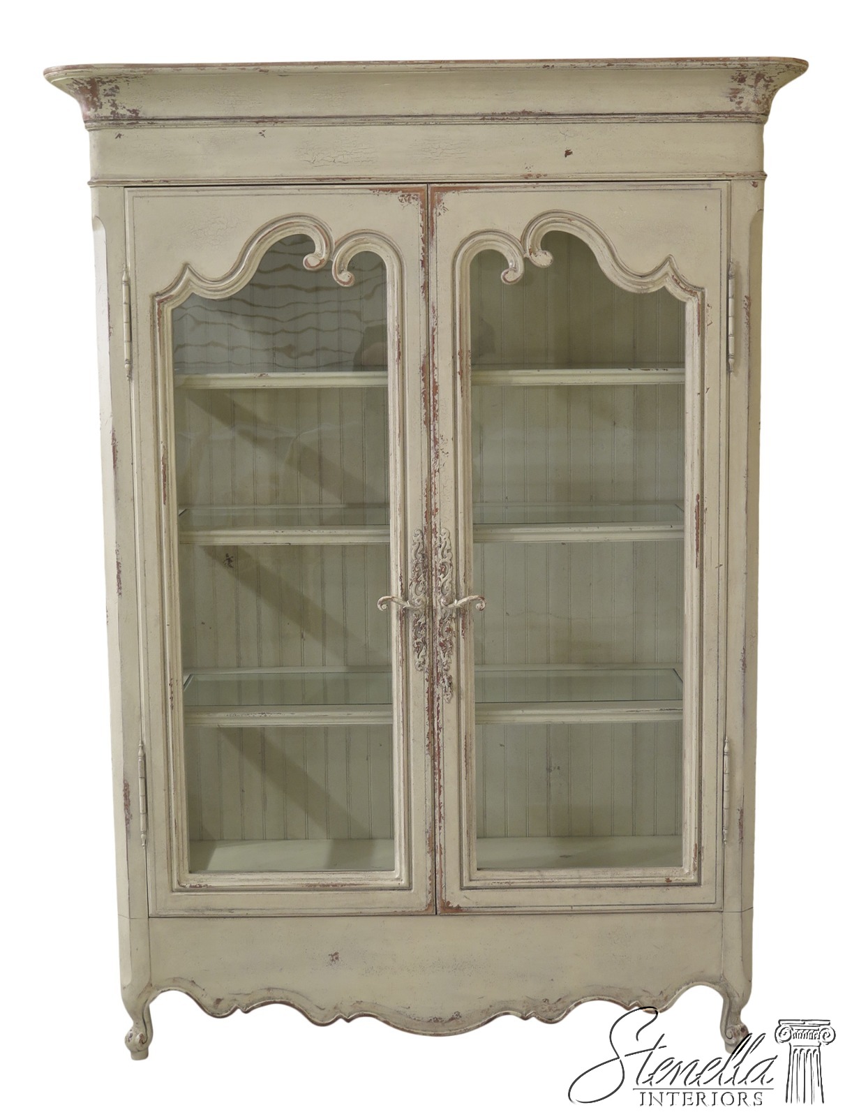 48156EC HABERSHAM Distressed Painted Finish Curio China eBay