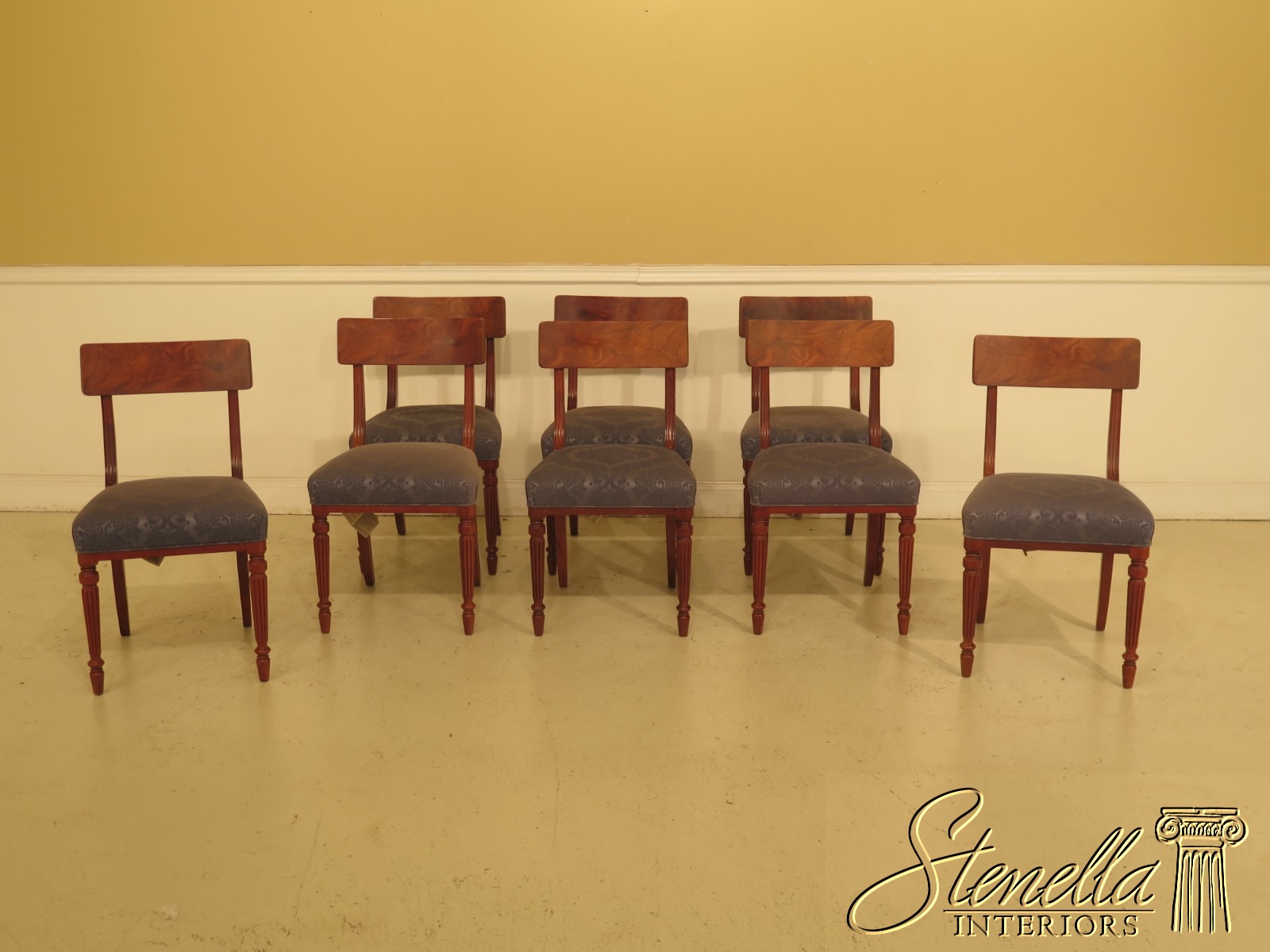 L31236EC: Set Of 8 HICKORY CHAIR CO Sheraton Style ...