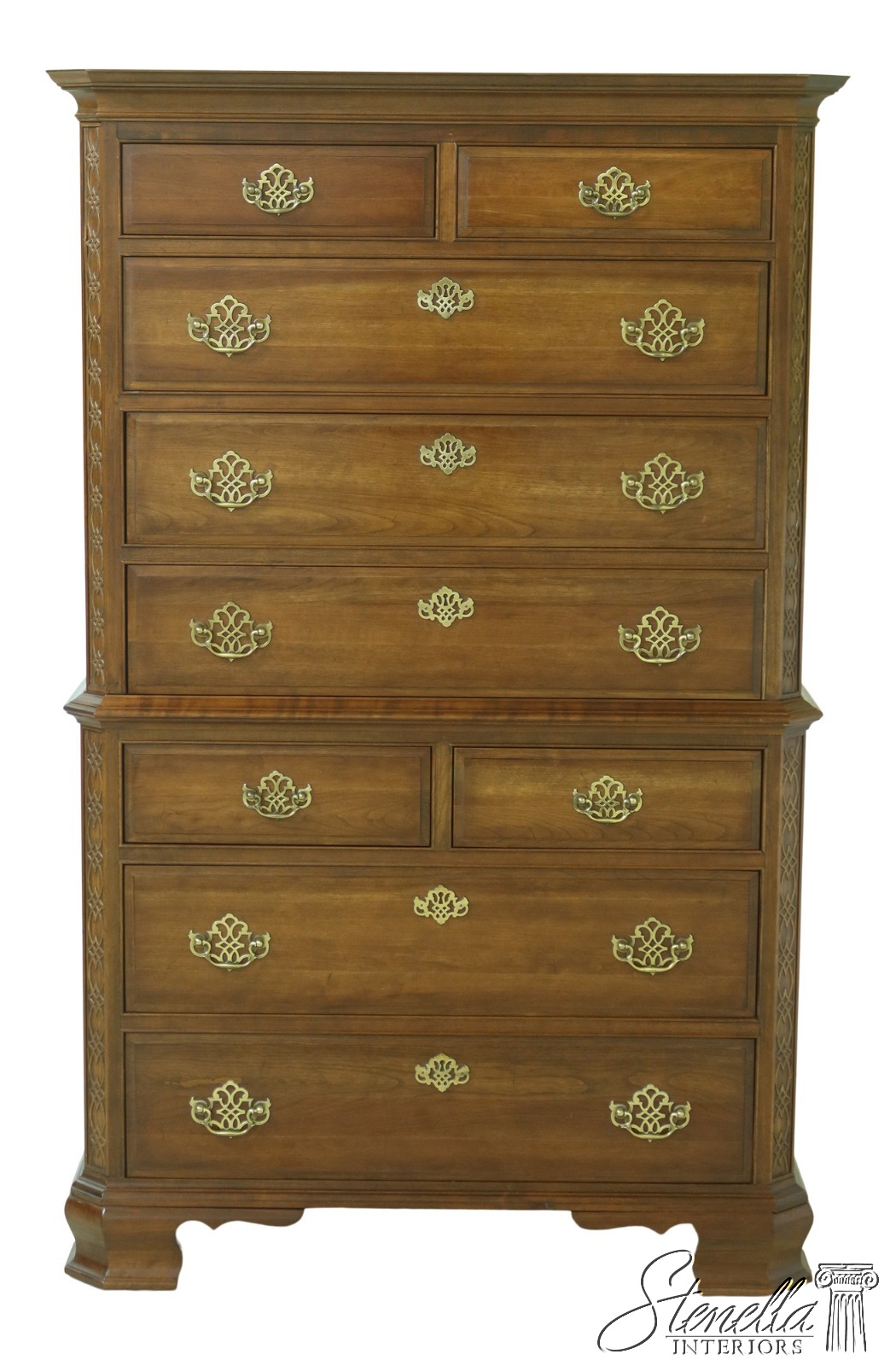 53276EC PENNSYLVANIA HOUSE Cherry Chippendale High Chest, Stenella