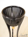 L40278: Tall Black Regency Style Planter w Brass I