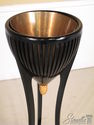 L40278: Tall Black Regency Style Planter w Brass I