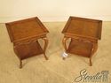 L42338: Pair HICKORY WHITE Country French End Tabl