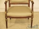 43523: French Louis XV Style Carved Open Arm Occas