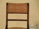 29226: Pair Regency Style Carved Oak Upholstered O