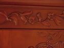 23613: Carved Mahogany French Style 4 Door Armoire