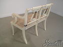 L20296: White Painted Shabby Chic Finish Lyre Back