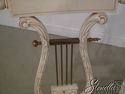 L20296: White Painted Shabby Chic Finish Lyre Back