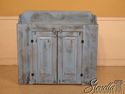 L44382: Blue Paint Decorated Primitive Style 2 Doo