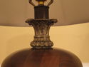 LF38692EC: Wood & Metal Urn Shaped Table Lamp