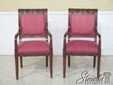 L29503EC: Pair Neoclassical Upholstered Open Arm C