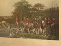 F39726C: Quality Cherry Framed English Hunt Scene 