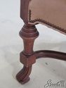 29025: Large Oversized Walnut Finish Throne Chair