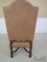 29025: Large Oversized Walnut Finish Throne Chair