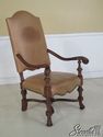 29025: Large Oversized Walnut Finish Throne Chair