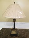 LF30297EC: Brass & Ebony Pineapple Table Lamp w. S